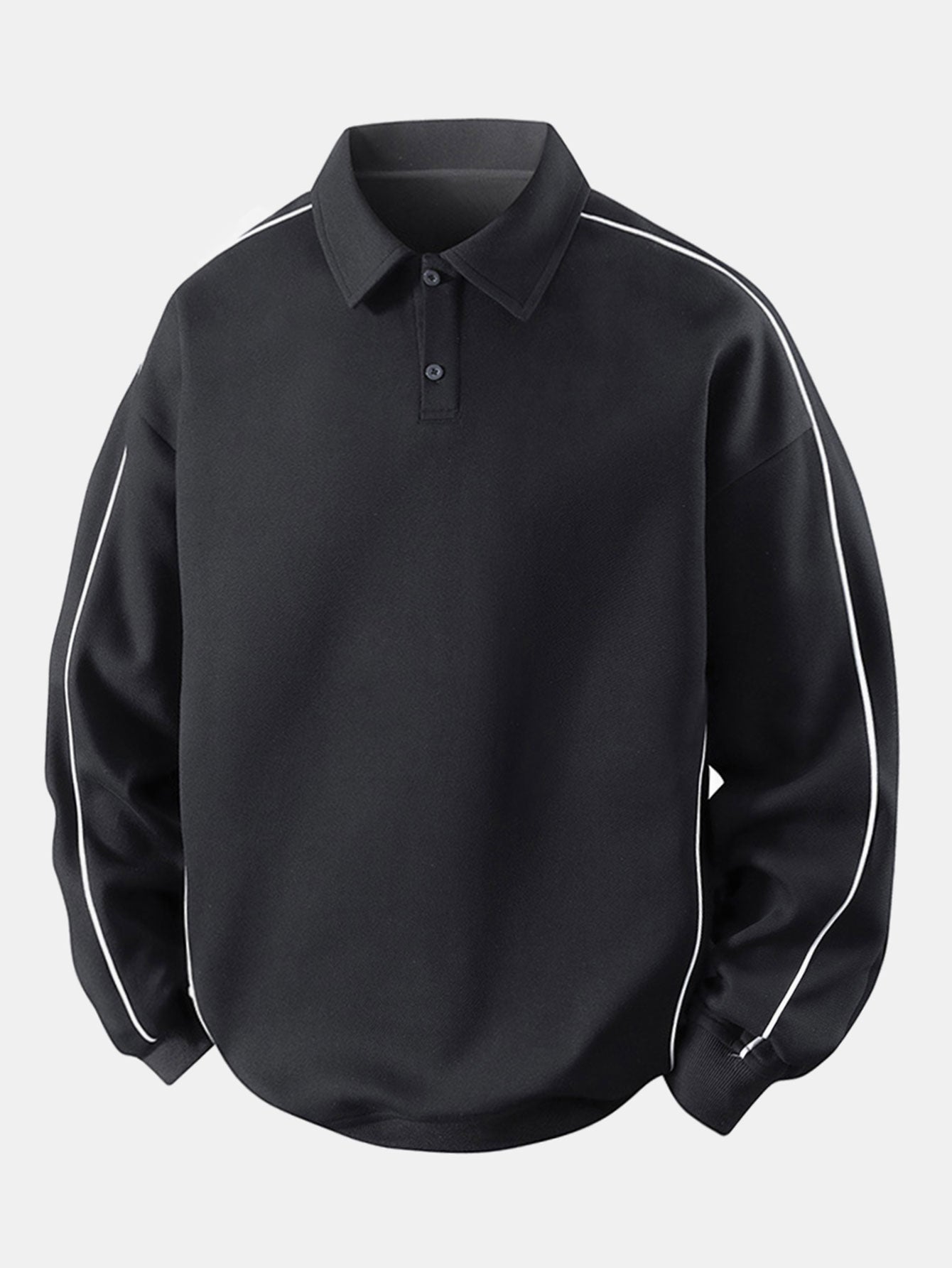 Relax Fit Polo Collar Sweatshirt