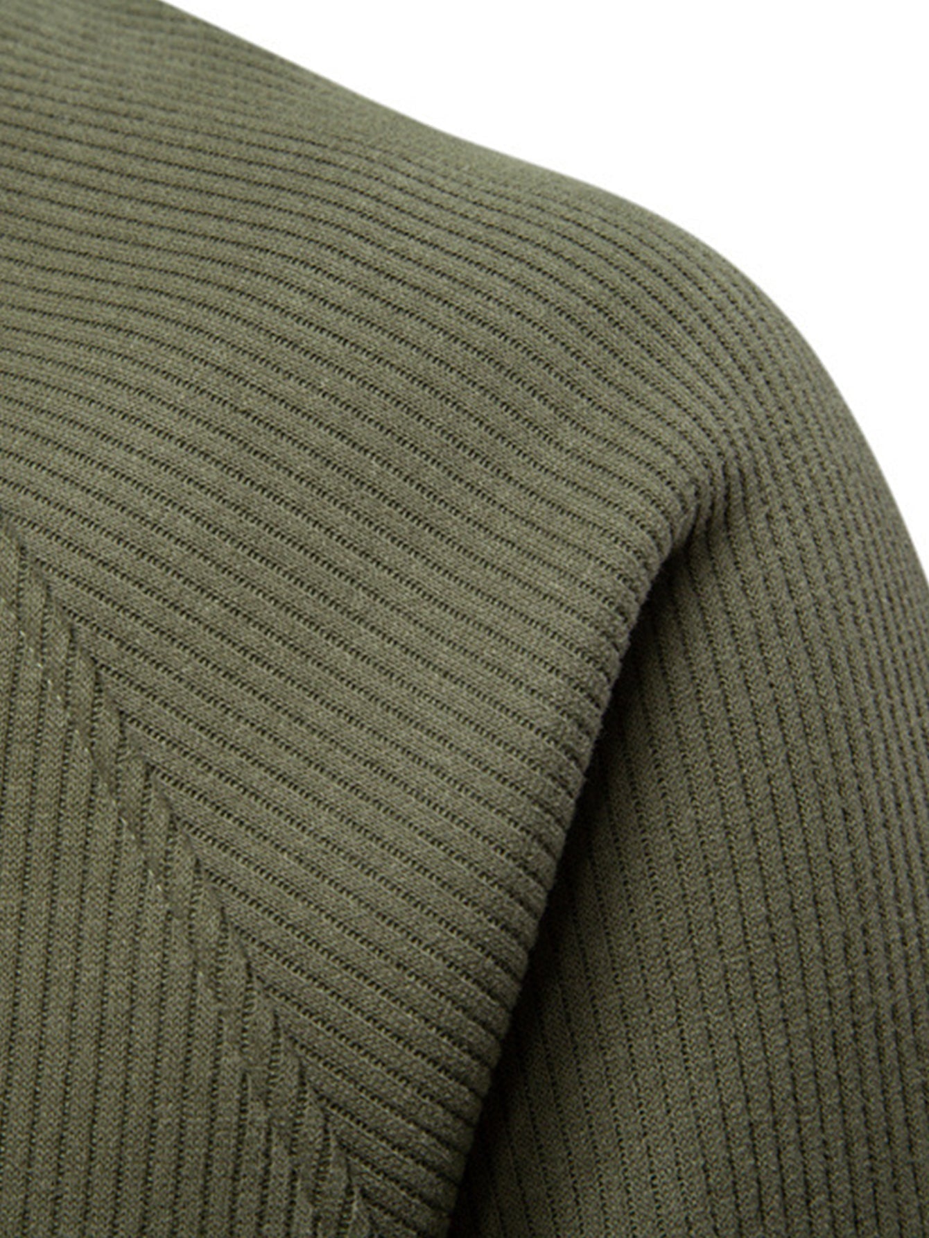 Ribbed Raglan Sleeve Quarter Zip Sweatshirt