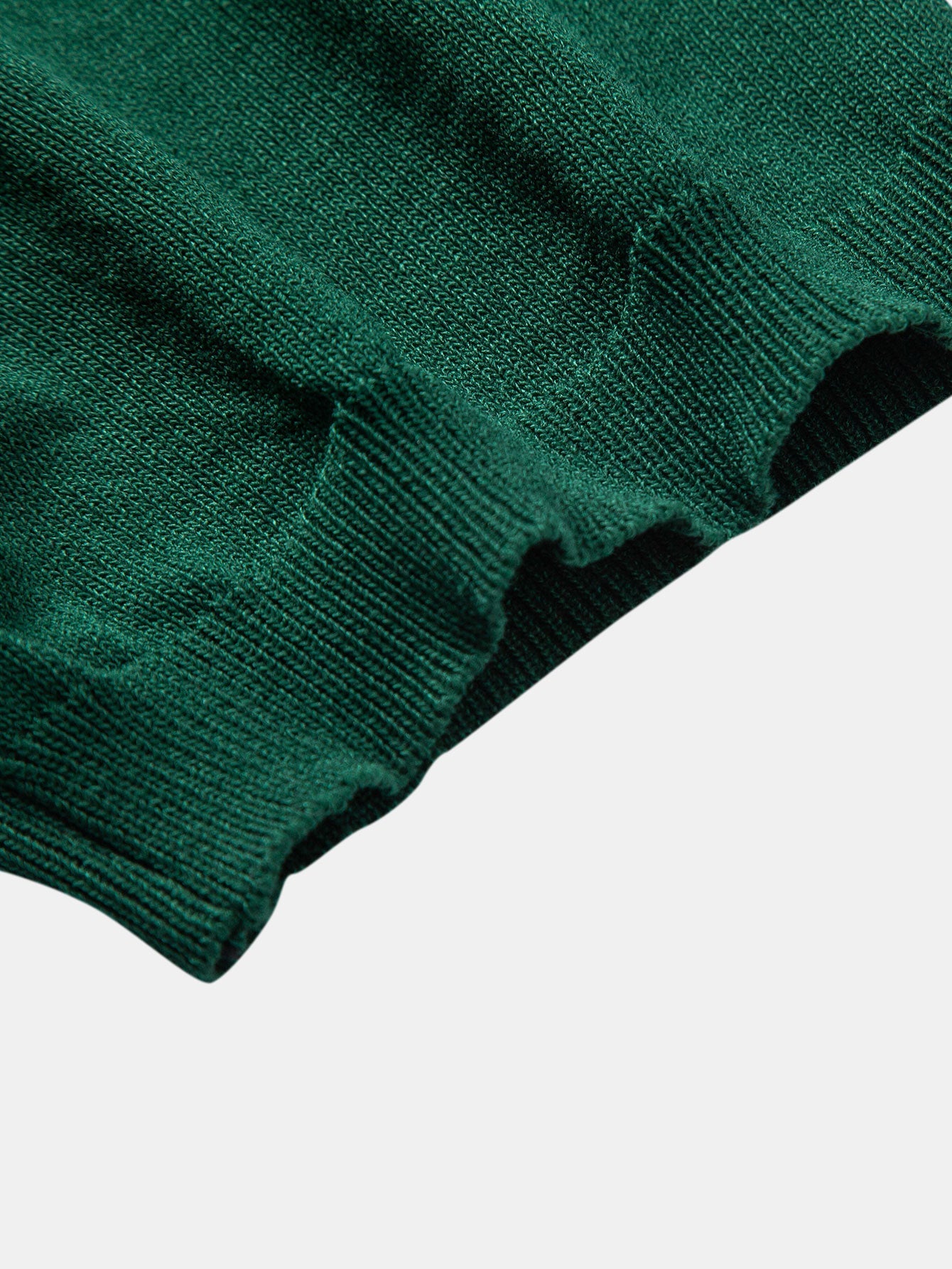 Stripe Jacquard Knit Polo Shirt & Straight Leg Ribbed Pants