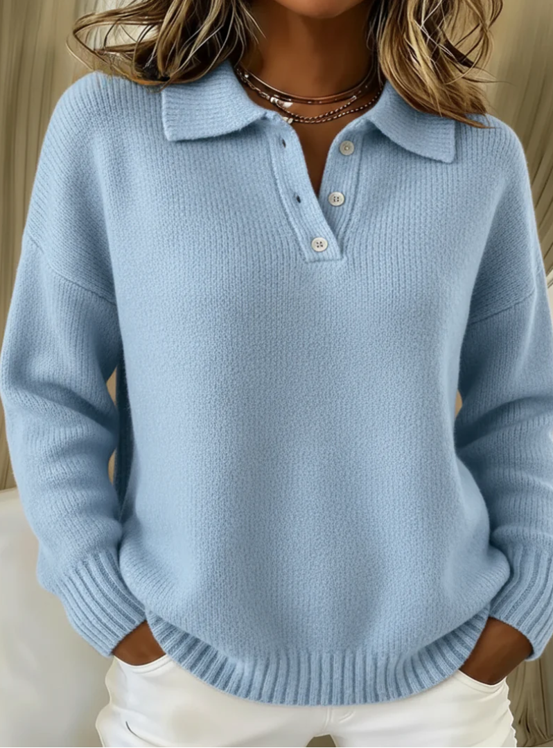 Hayden Nova | Soft Knit Polo Sweater