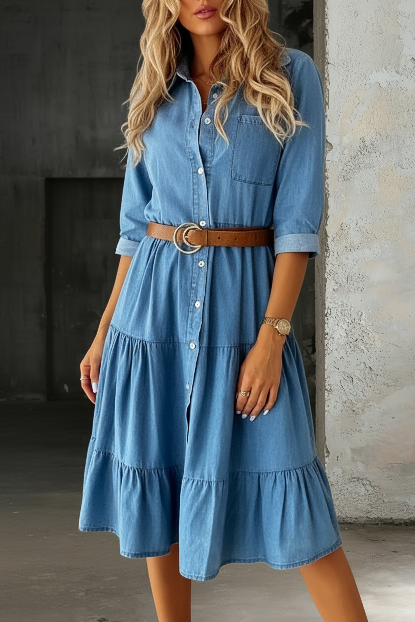 Bárbara | Robe en jean décontractée et élégante