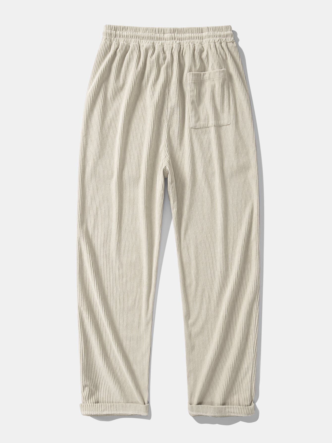 Corduroy Patchwork Shirt & Straight Leg Corduroy Pants