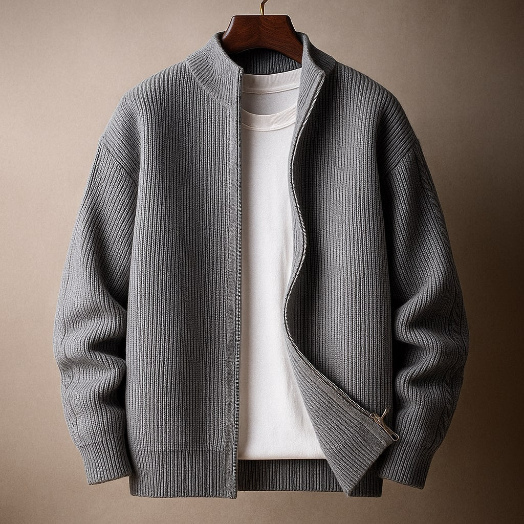 PULL CÔTE À CÔTE AVEC ZIP POUR HOMME