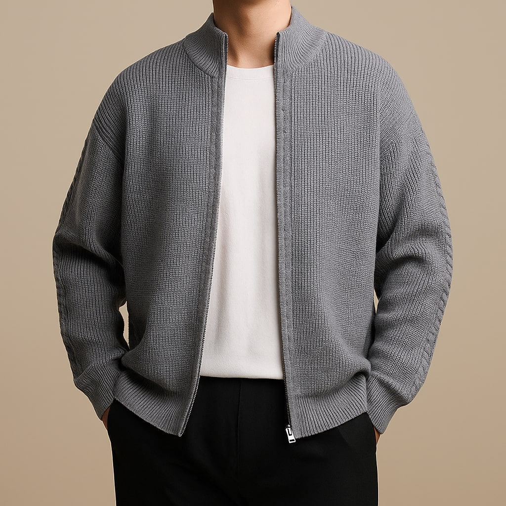 PULL CÔTE À CÔTE AVEC ZIP POUR HOMME