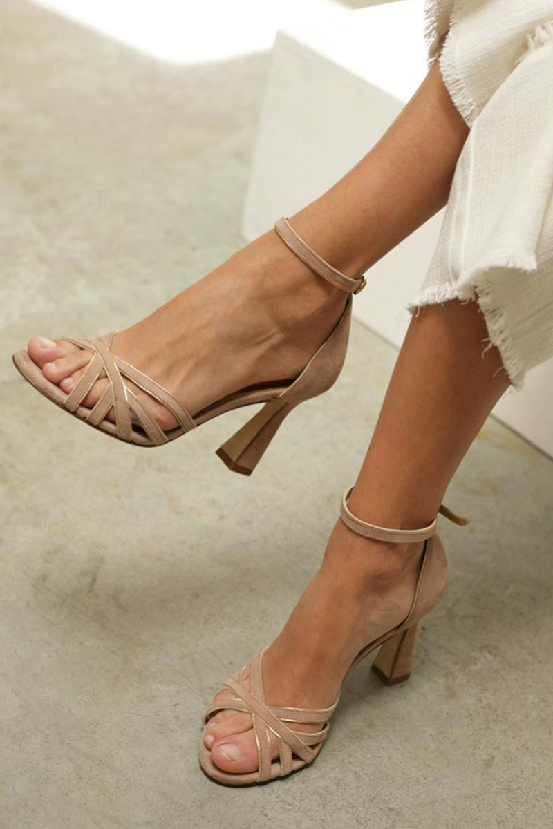 Victoria™ | Talons Slim à Pointe Ronde Patchwork