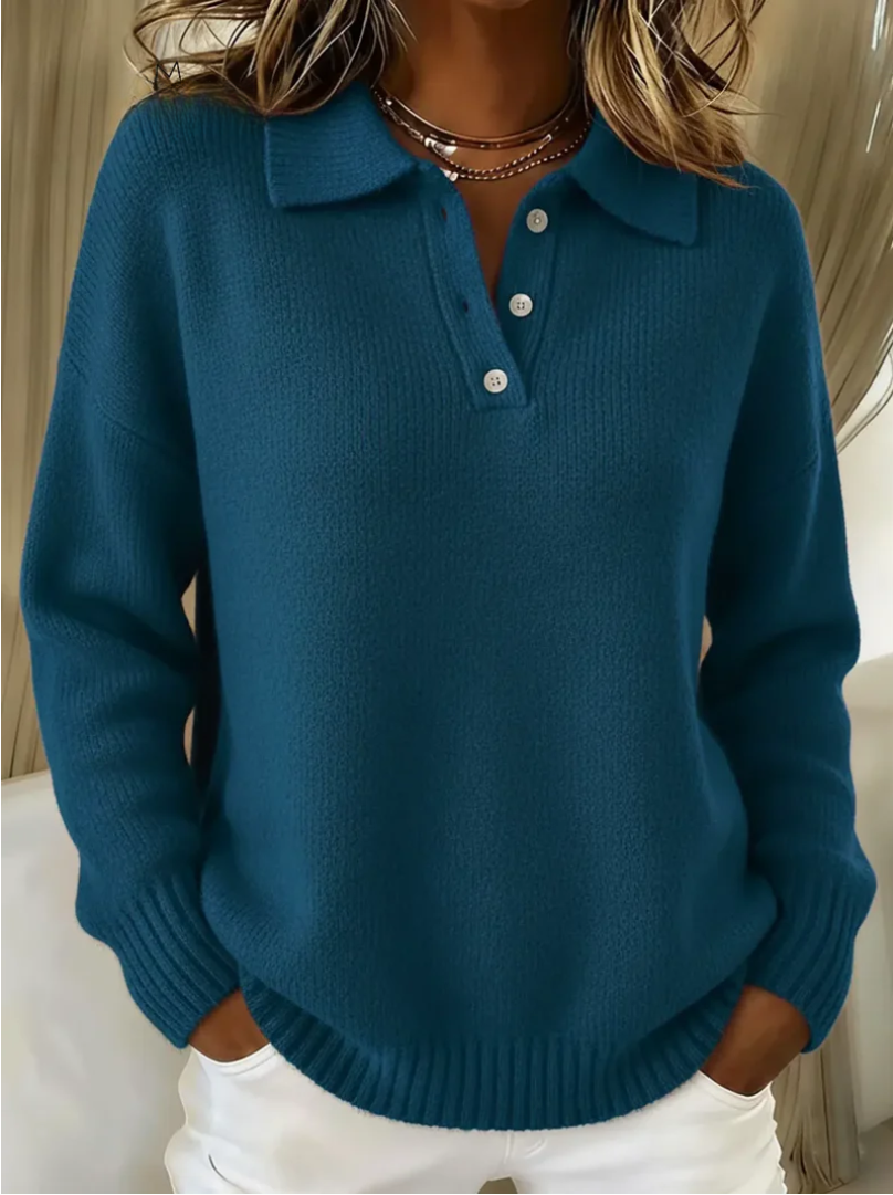 Hayden Nova | Soft Knit Polo Sweater