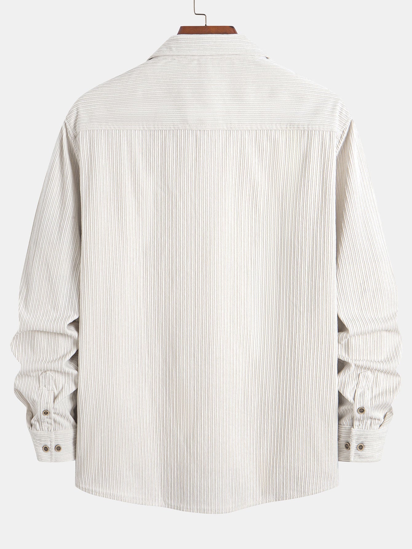 Long Sleeve Corduroy Pocket Button Up Shirt