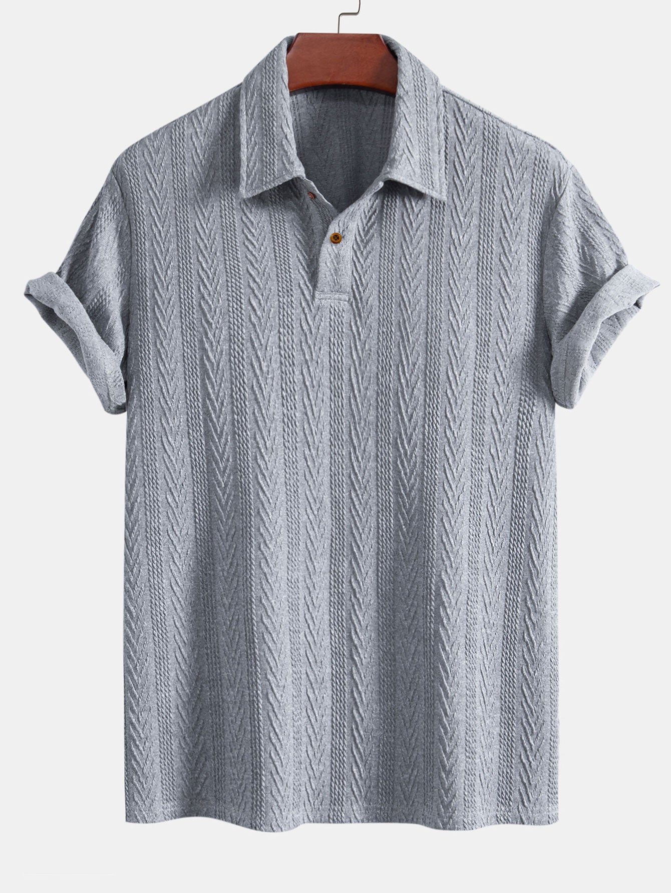 Short Sleeve Jacquard Polo