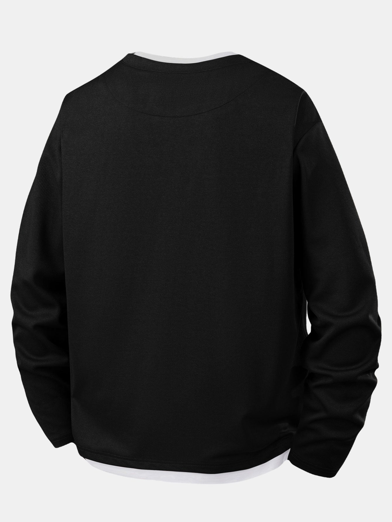 Relax Fit 2 In 1 Notched Collar Textured T-Shirt