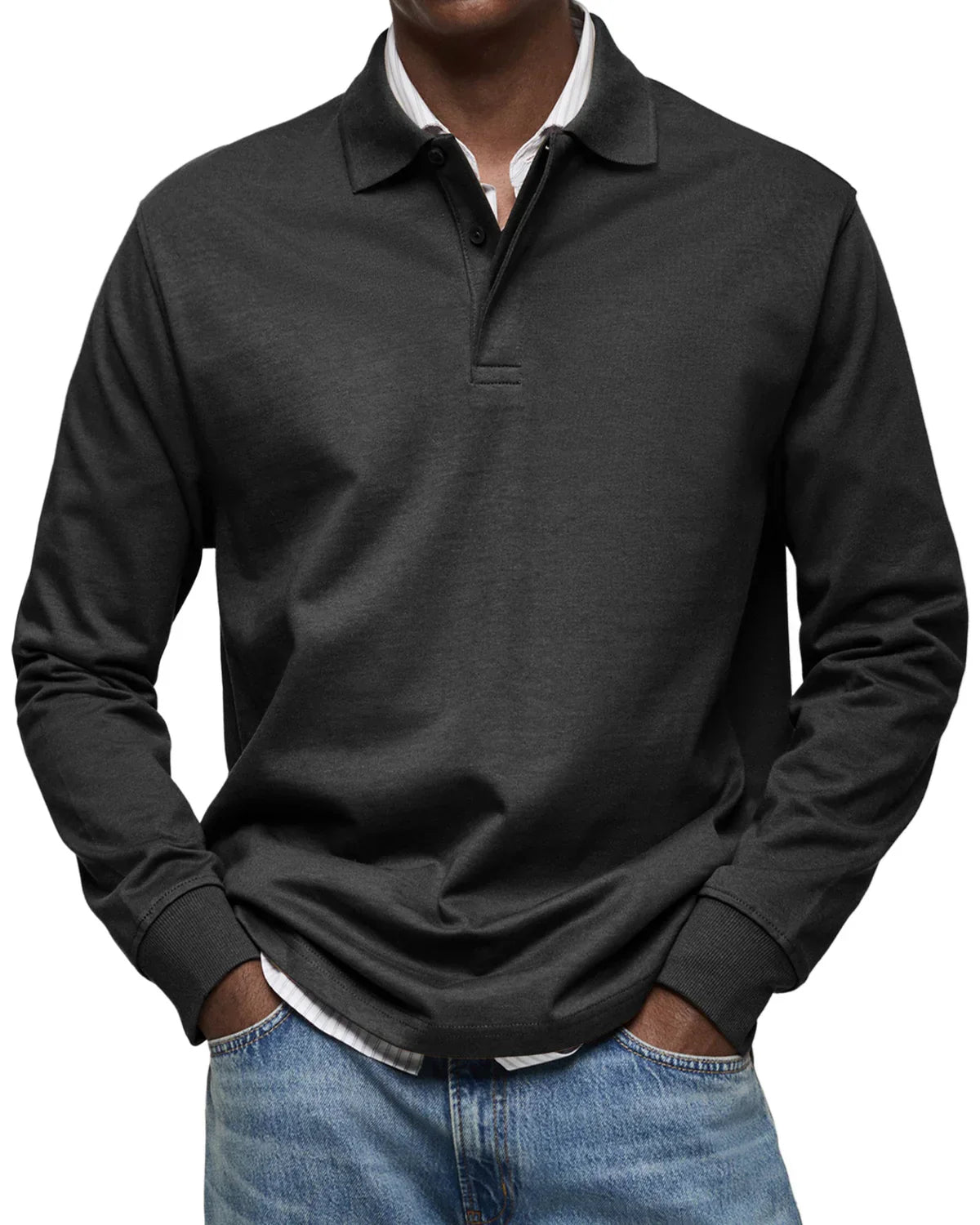 Benno™ | Men's Casual Long Sleeve Polo Shirt