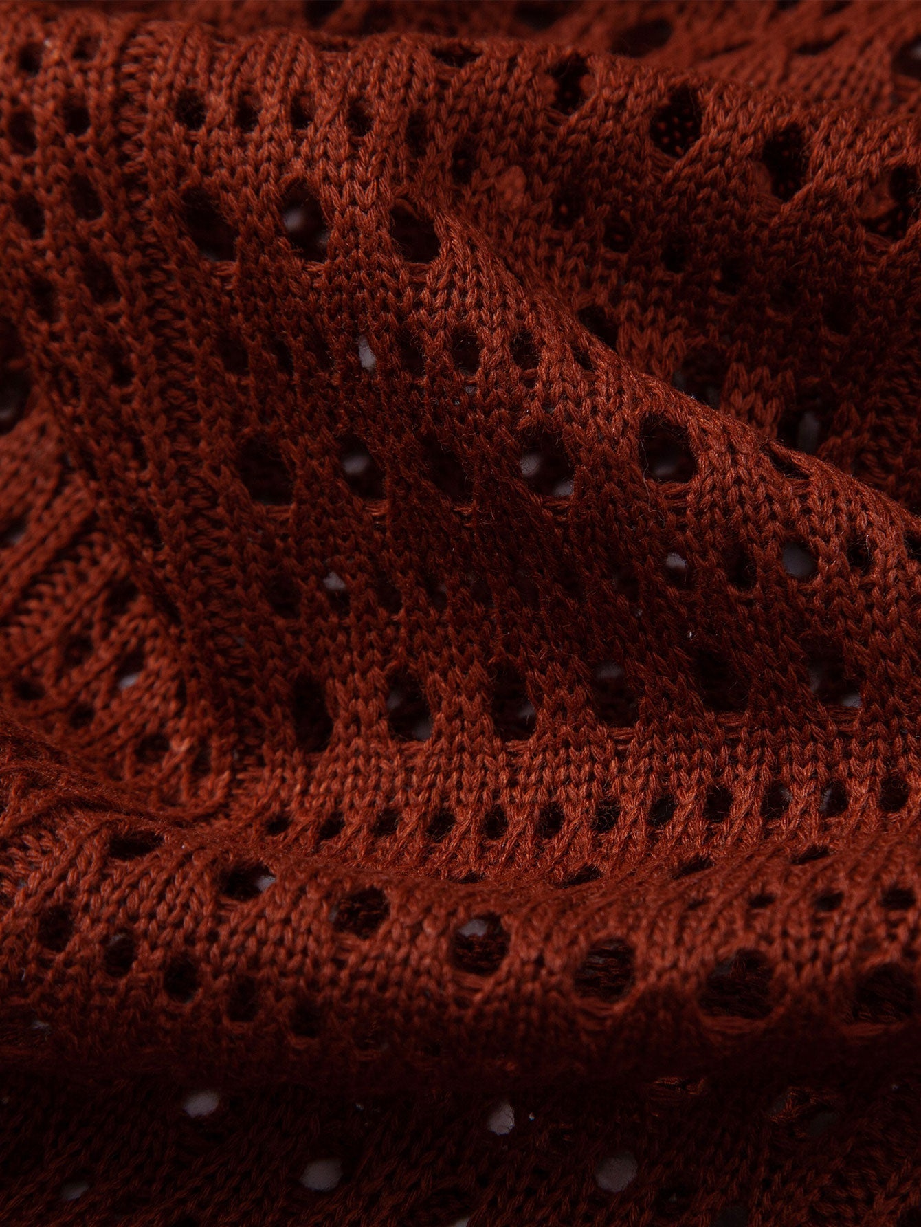 Crochet V Neck Polo Shirt