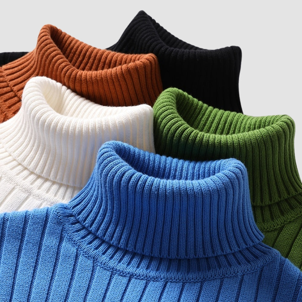 MV Twisted Turtleneck Knit Sweater