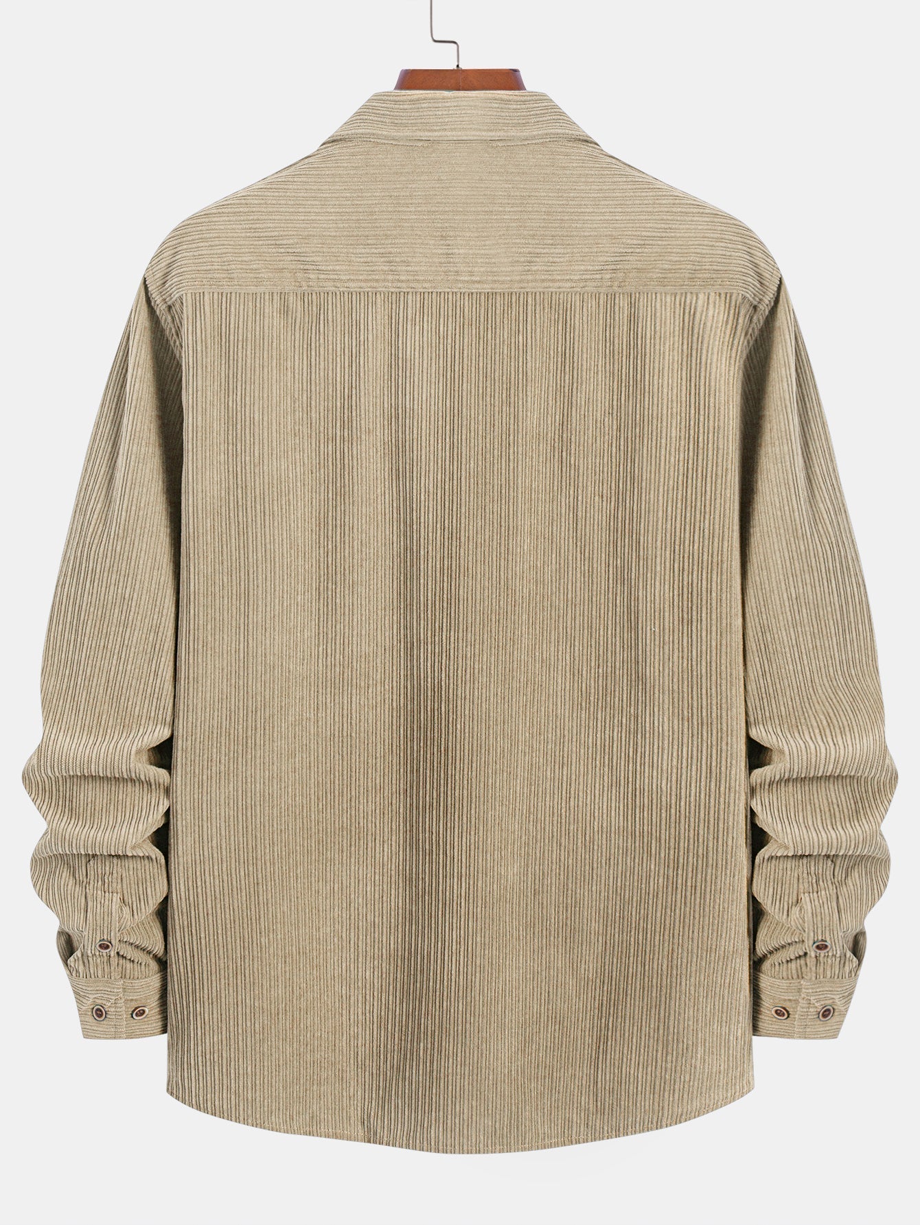 Long Sleeve Corduroy Pocket Button Up Shirt