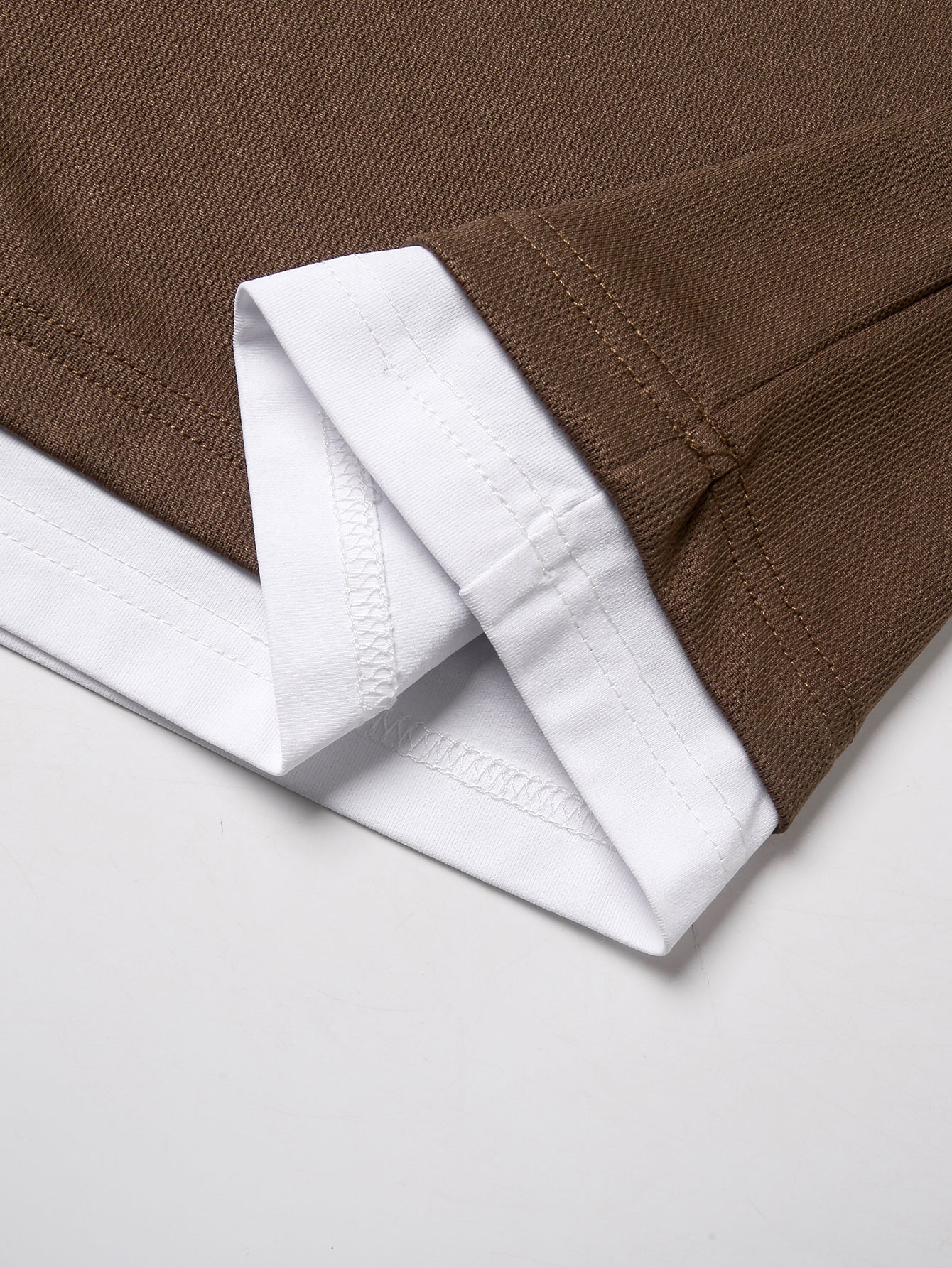 Relax Fit 2 In 1 Notched Collar Textured T-Shirt