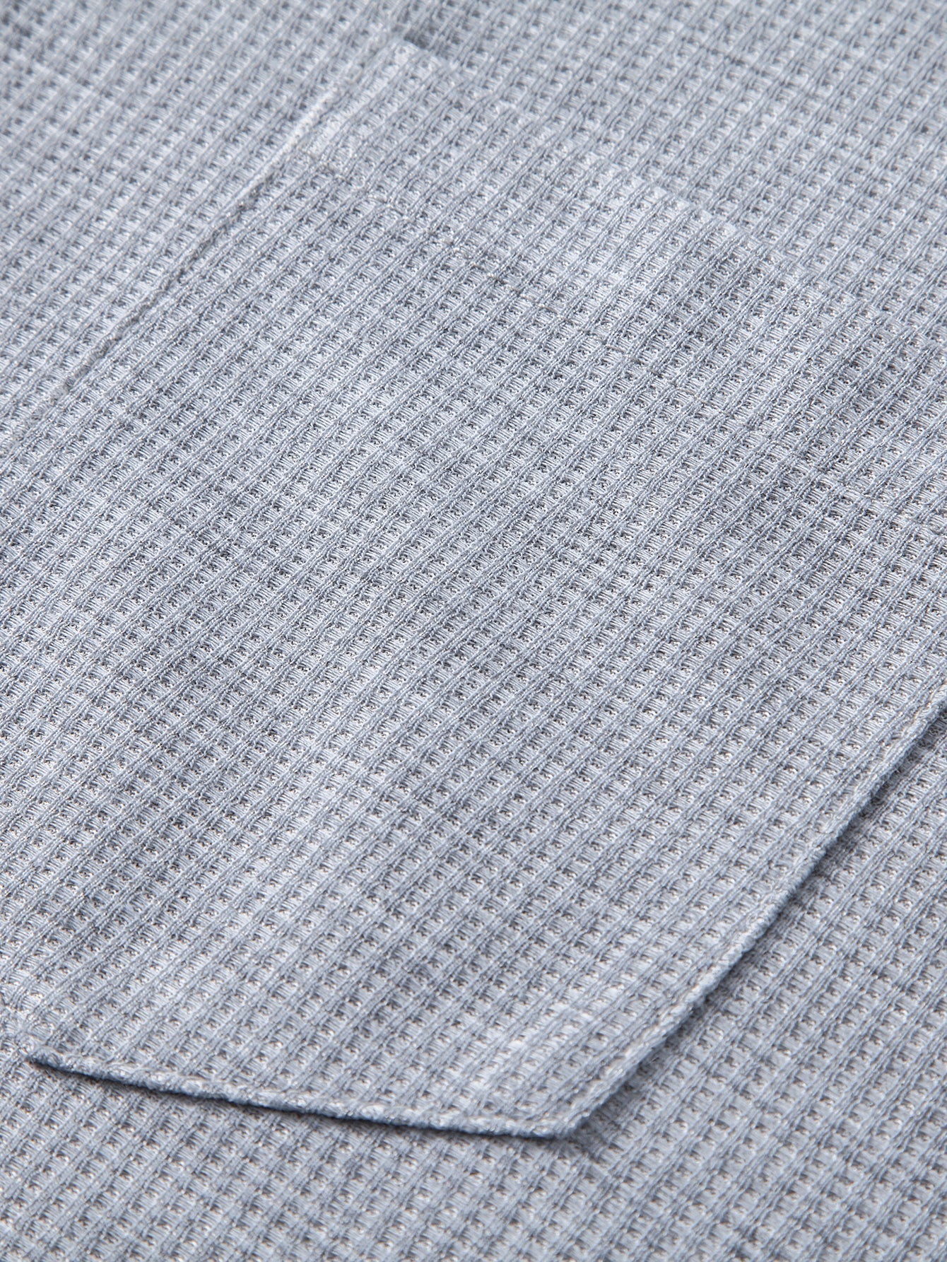 2 In 1 Button V-Neck Waffle T-Shirt With Pocket