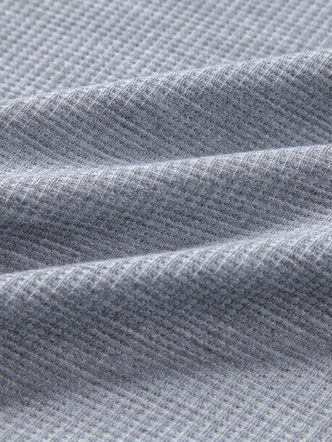 2 In 1 Button V-Neck Waffle T-Shirt With Pocket