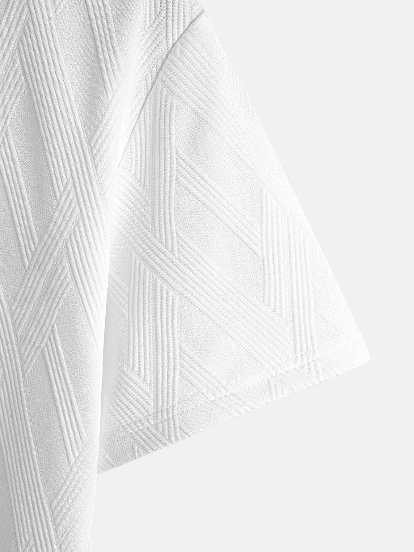 Diamond Jacquard Arc Hem T-Shirt