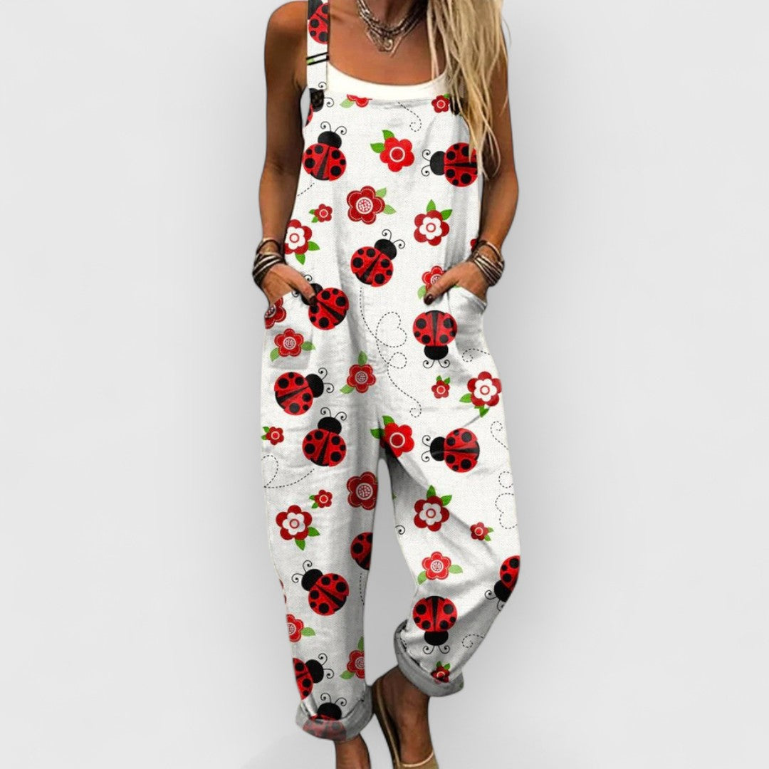 Alethea | Ladies Vintage Floral Jumpsuit