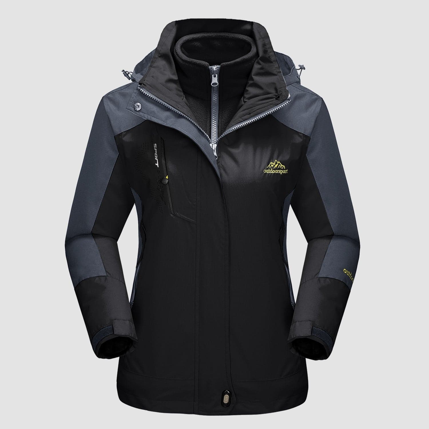 Gusta l Waterproof Winter Coat, Fleece Lined, Hooded Ski & Hiking Jacket