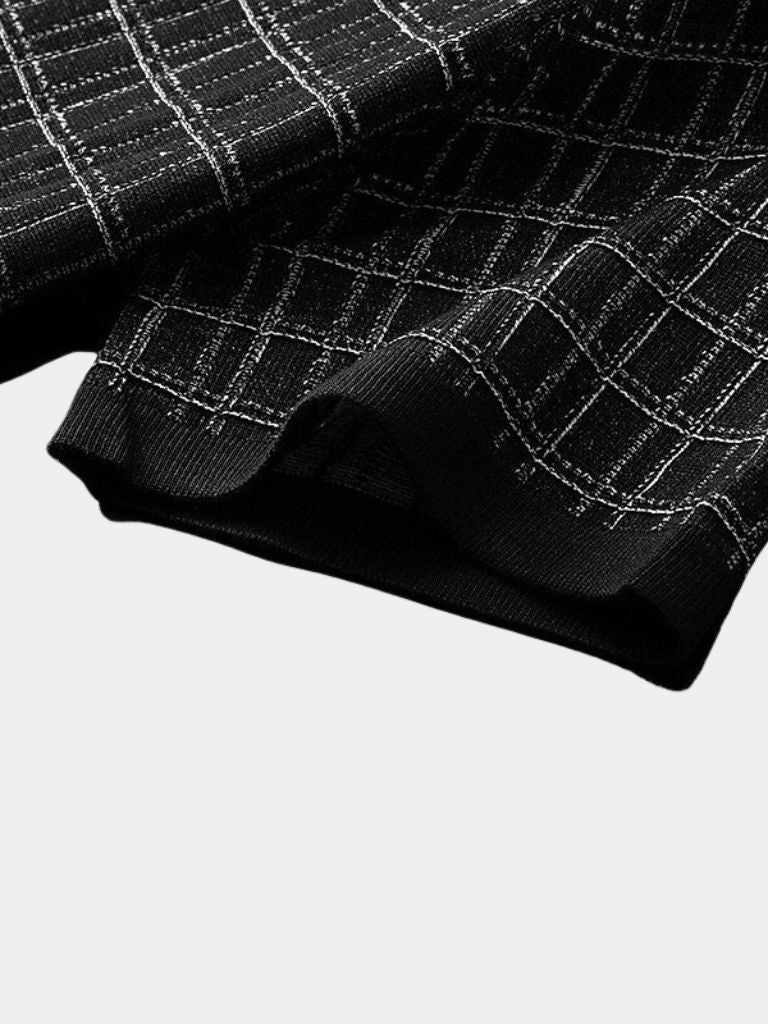 Classic Black Knit Polo