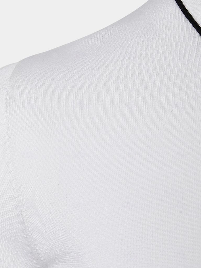 Ivory Elite Long Sleeve Polo Leviana