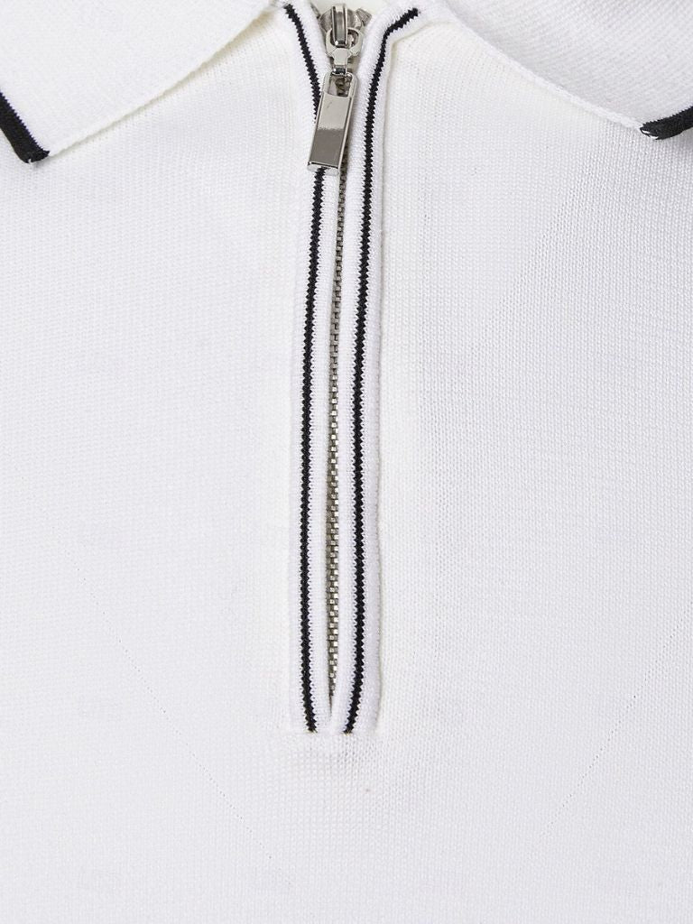 Ivory Elite Long Sleeve Polo Leviana