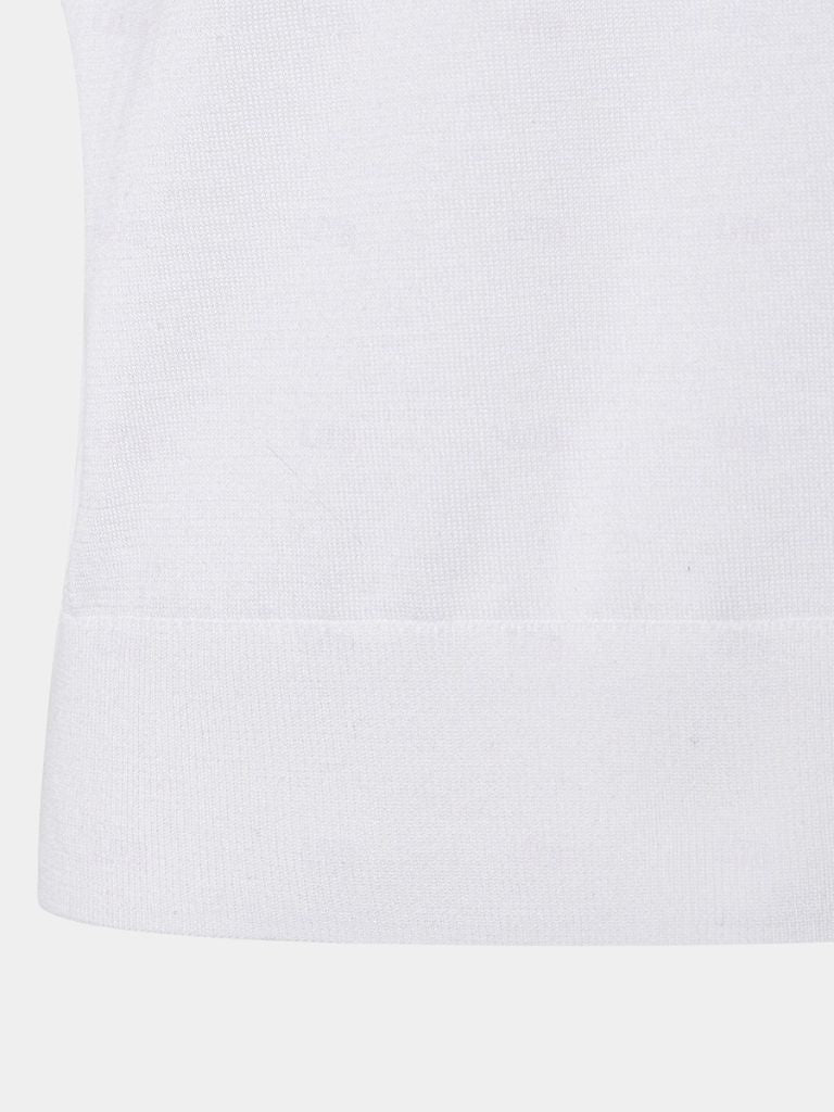 Ivory Elite Long Sleeve Polo Leviana