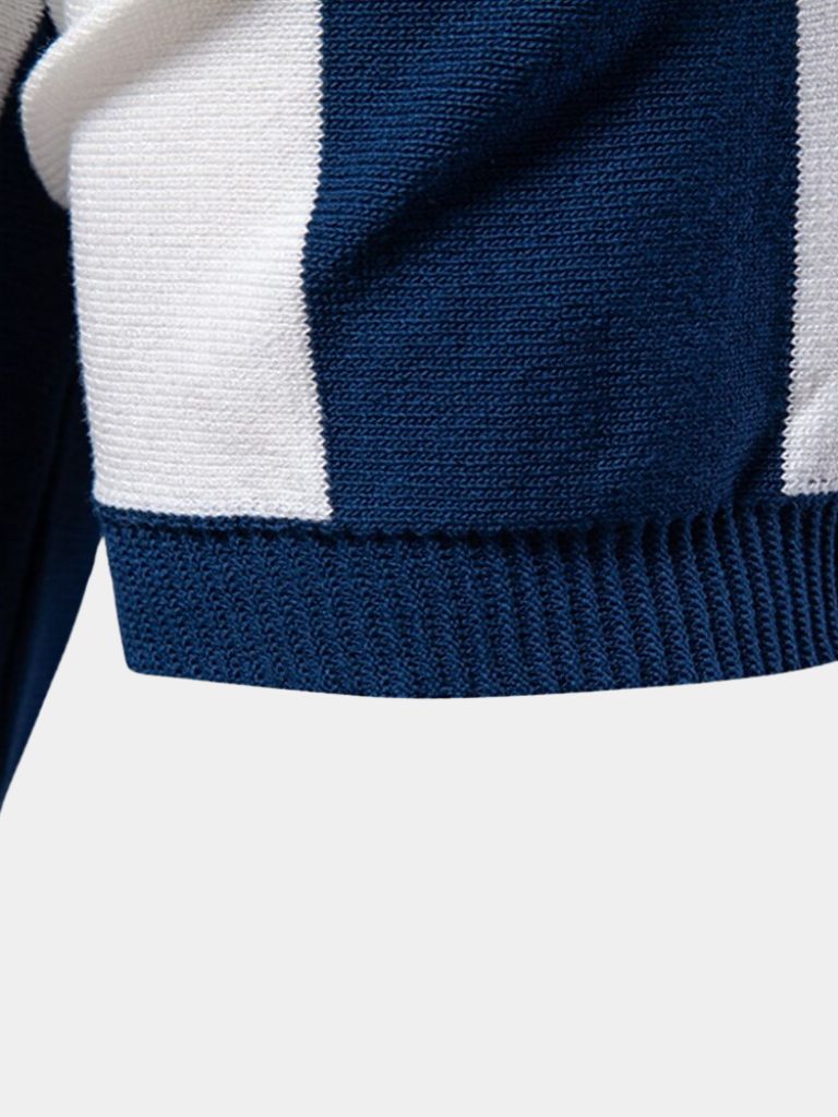 Navy Striped Polo - Finley & Family