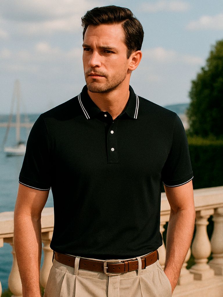 Polo with Obsidian Trim