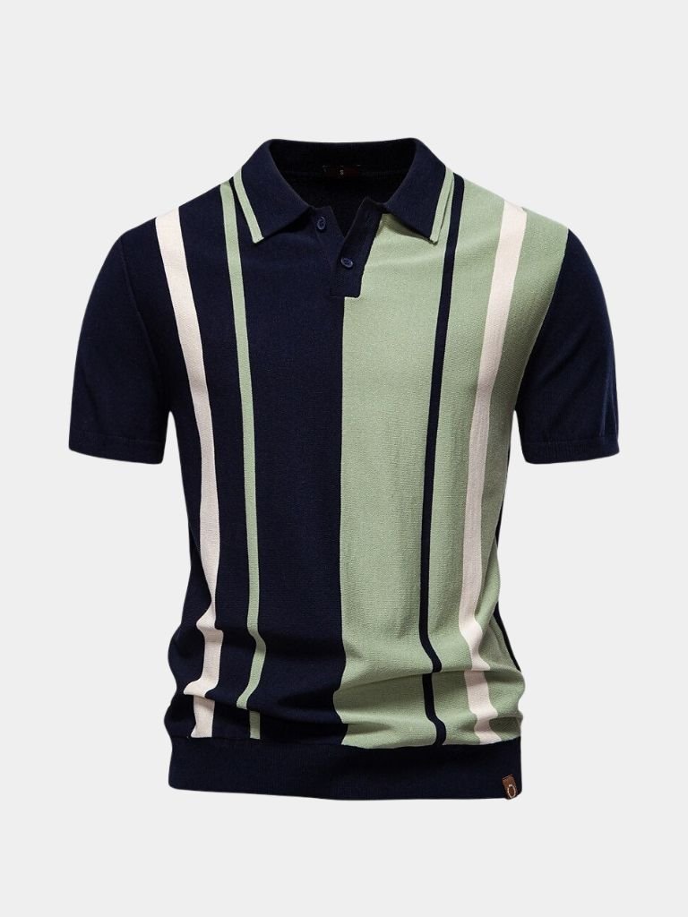 Retro Striped Polo