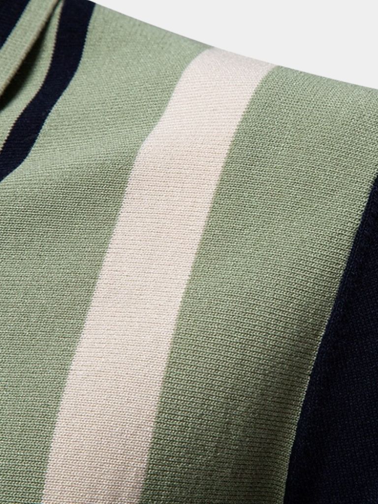 Retro Striped Polo