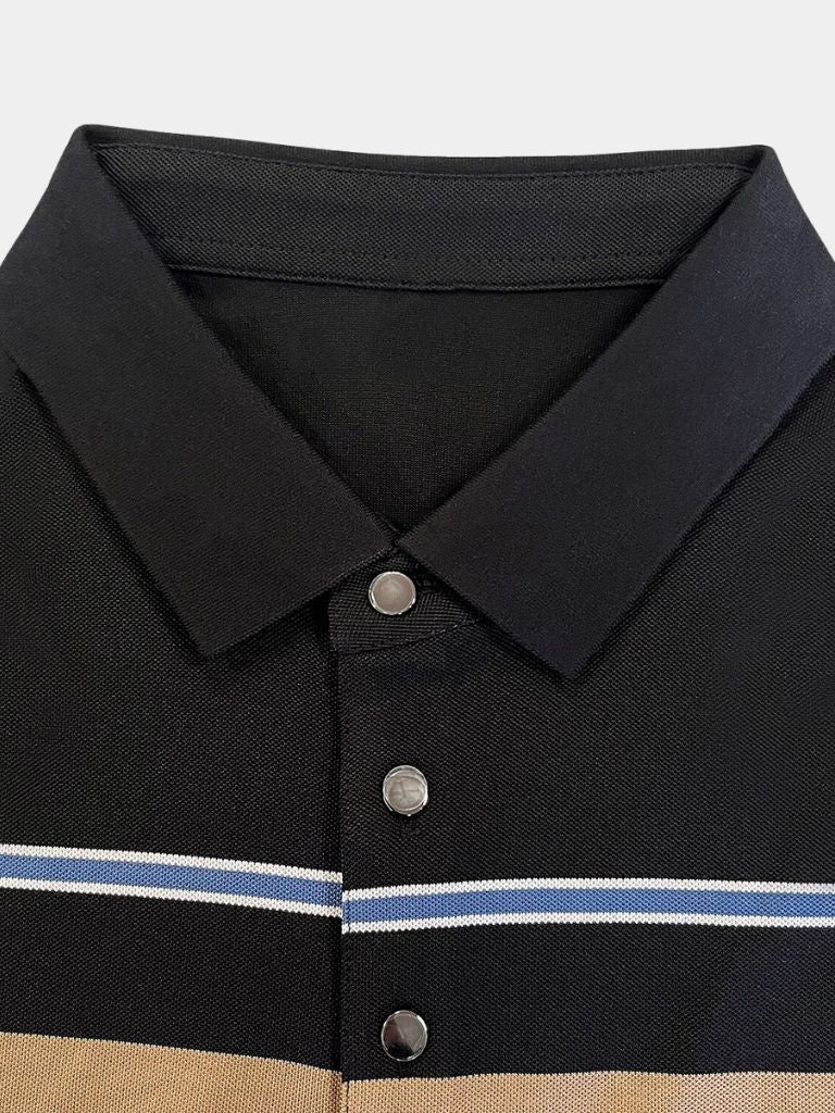 Sunset Striped Polo