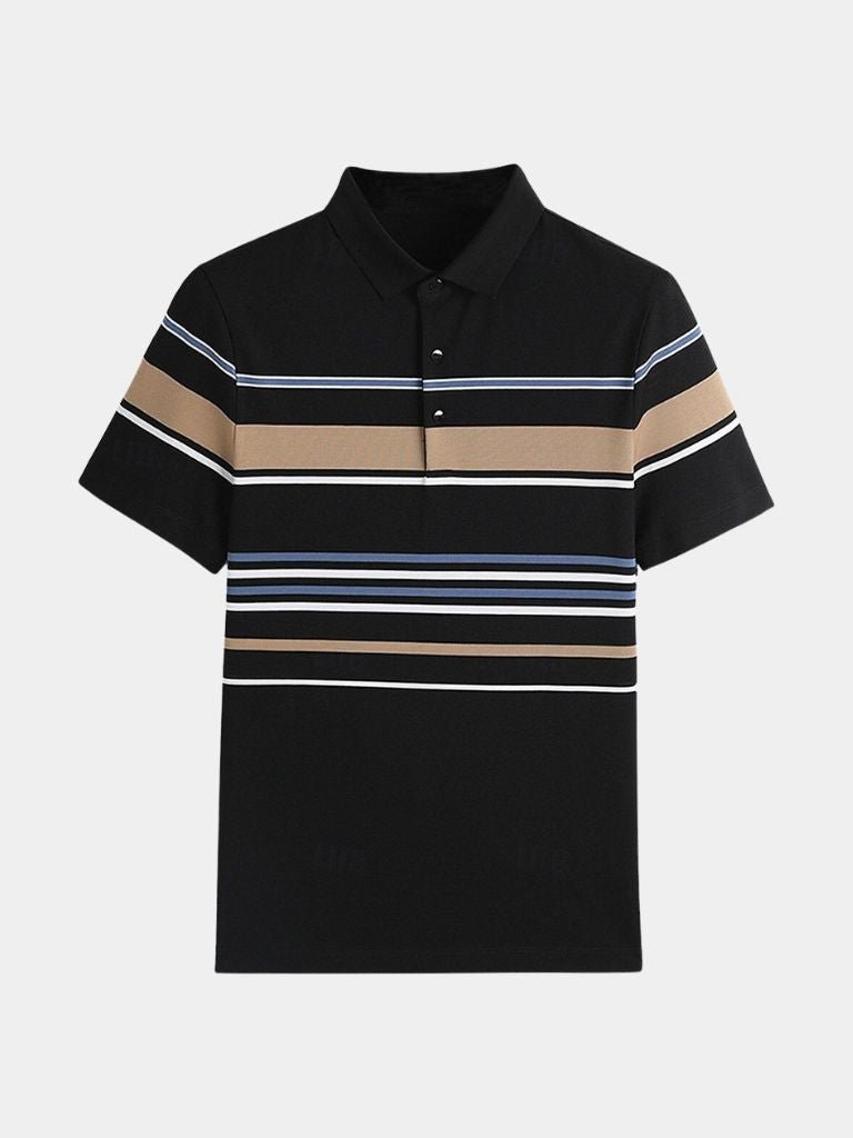 Sunset Striped Polo
