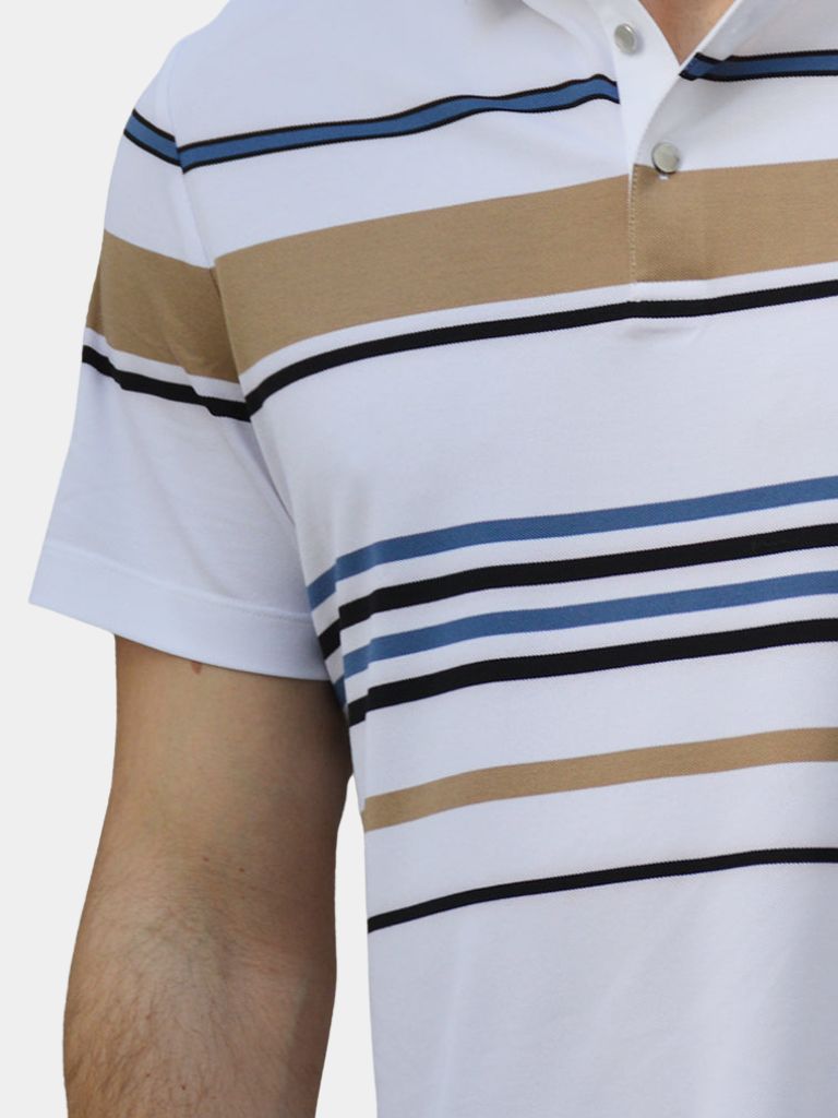 Sunset Striped Polo