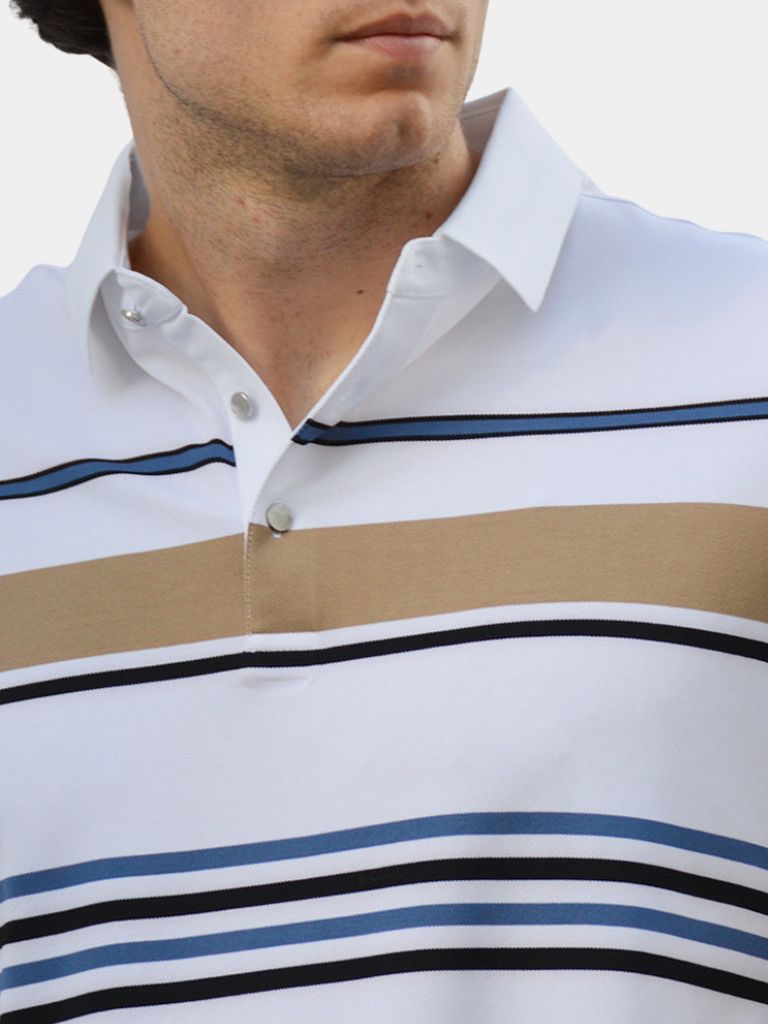 Sunset Striped Polo