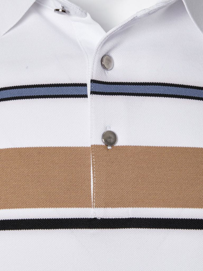 Sunset Striped Polo