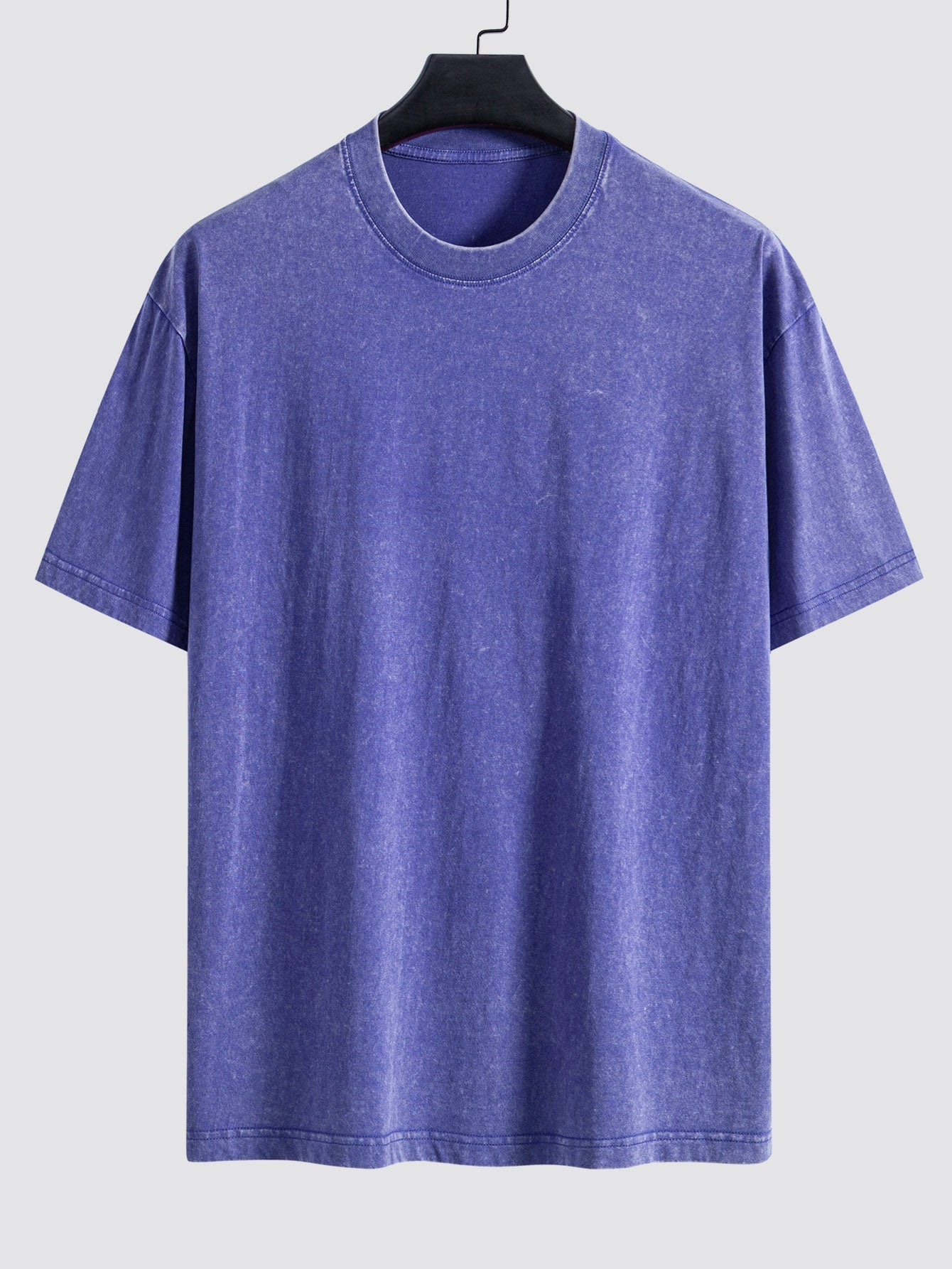 Basic Washed Distressed Drop Shoulder Oversize T-Shirt