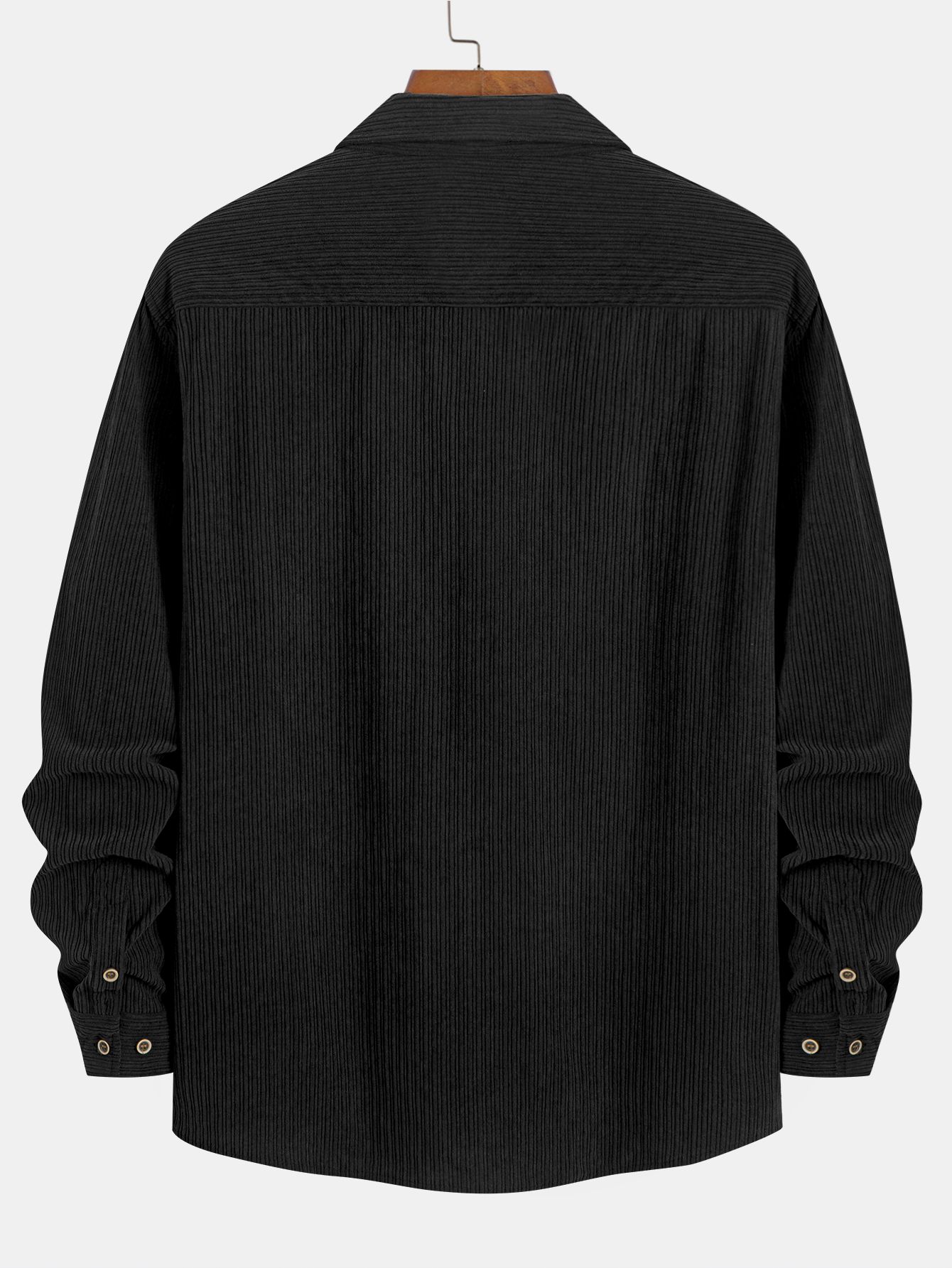 Long Sleeve Corduroy Pocket Button Up Shirt