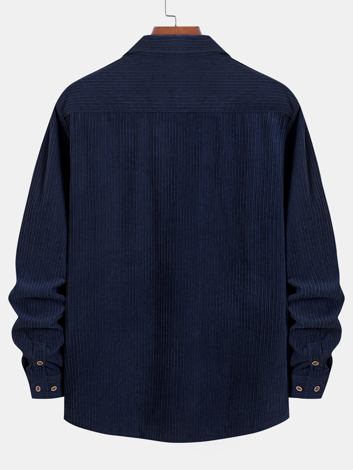 Long Sleeve Corduroy Pocket Button Up Shirt