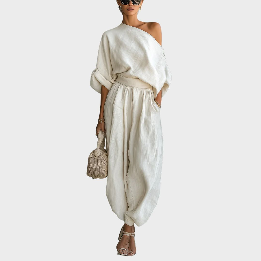 Annamária – Ensemble en toile premium à manches tombantes