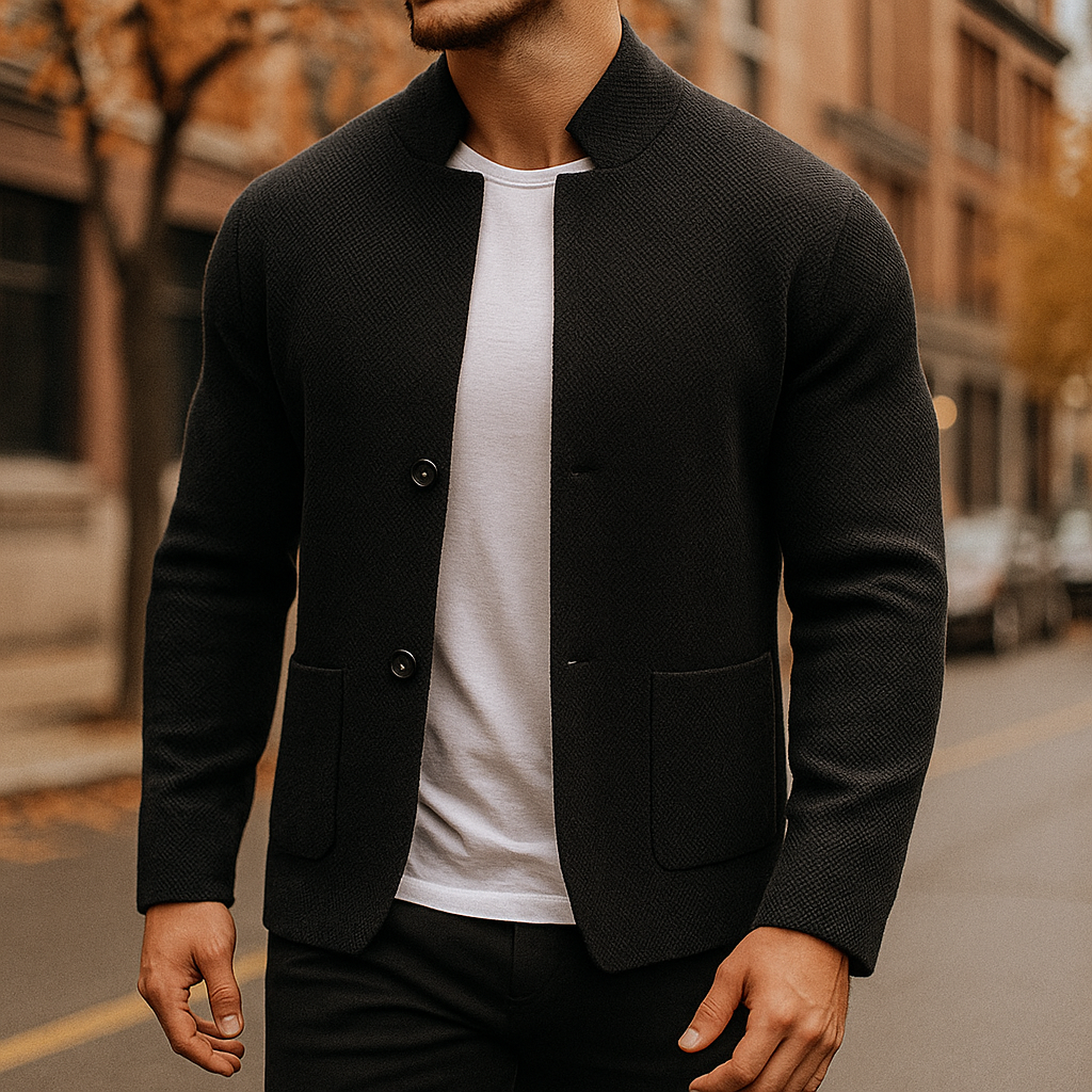 CARDIGAN EN LAINE TRICOTÉE FOR MEN