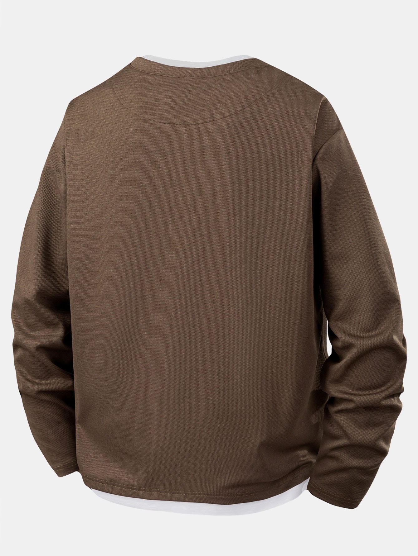 Relax Fit 2 In 1 Notched Collar Textured T-Shirt