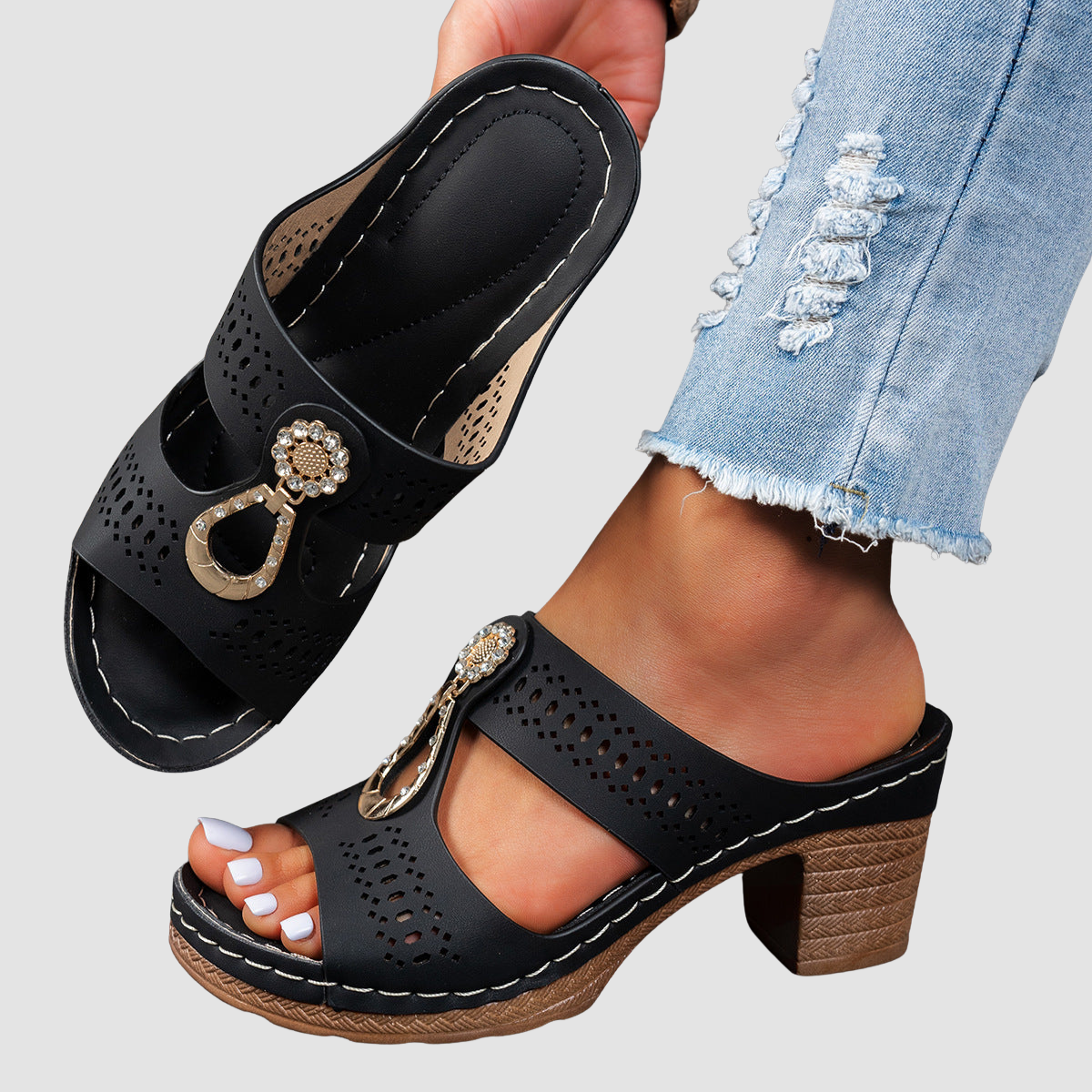 Isabella™ | Sandales Confort Orthopédique à Talon Haut