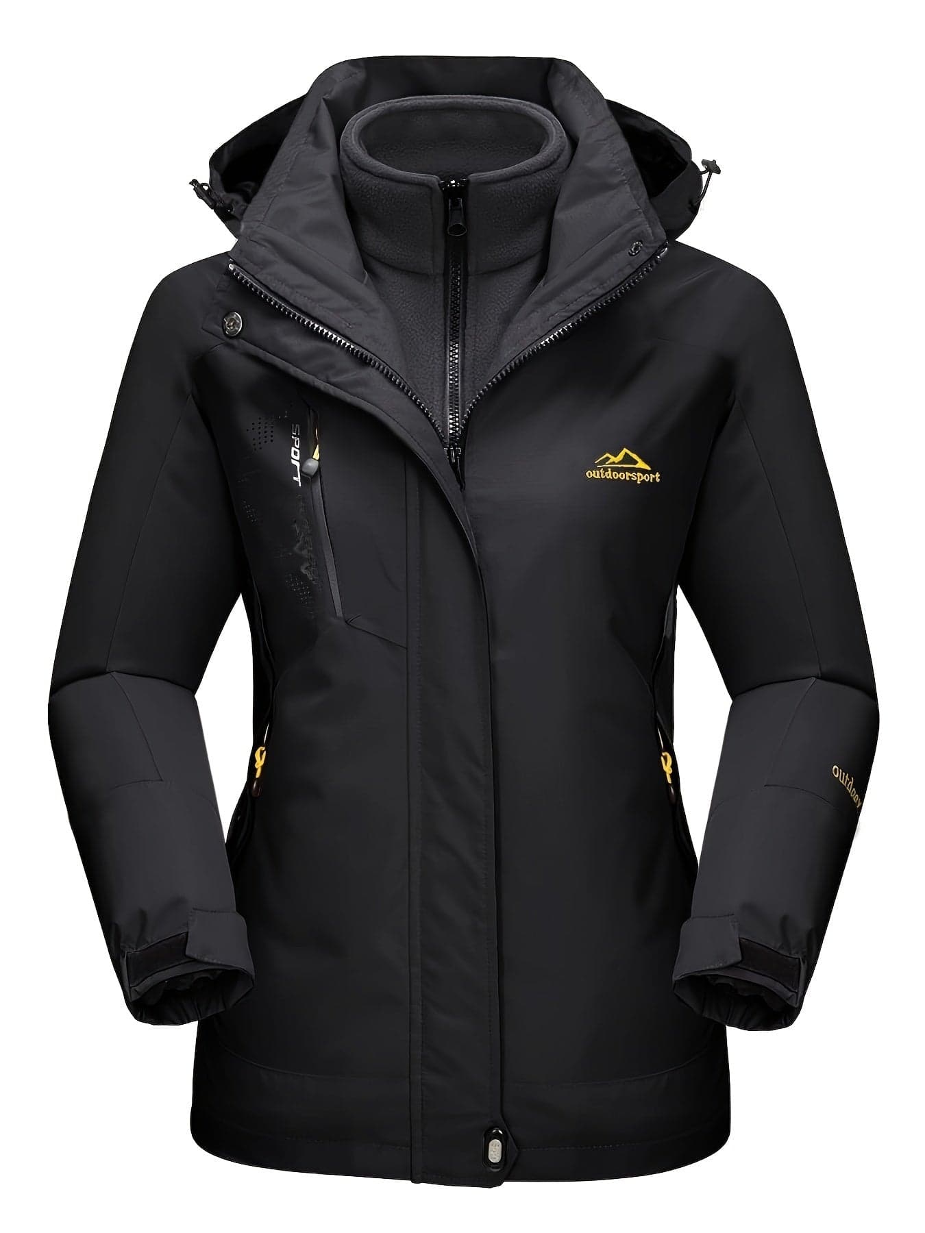 Gusta l Waterproof Winter Coat, Fleece Lined, Hooded Ski & Hiking Jacket