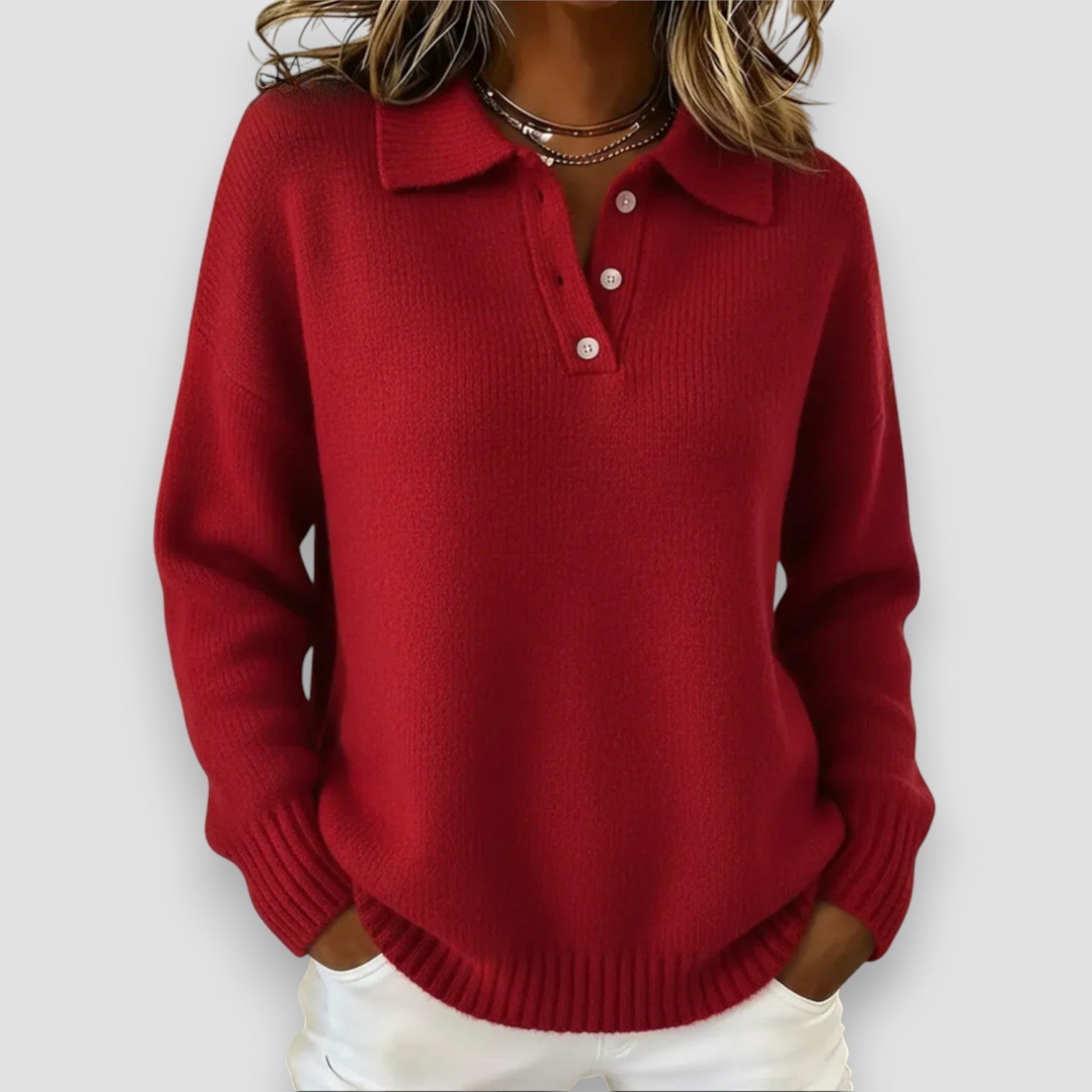 Hayden Nova | Soft Knit Polo Sweater