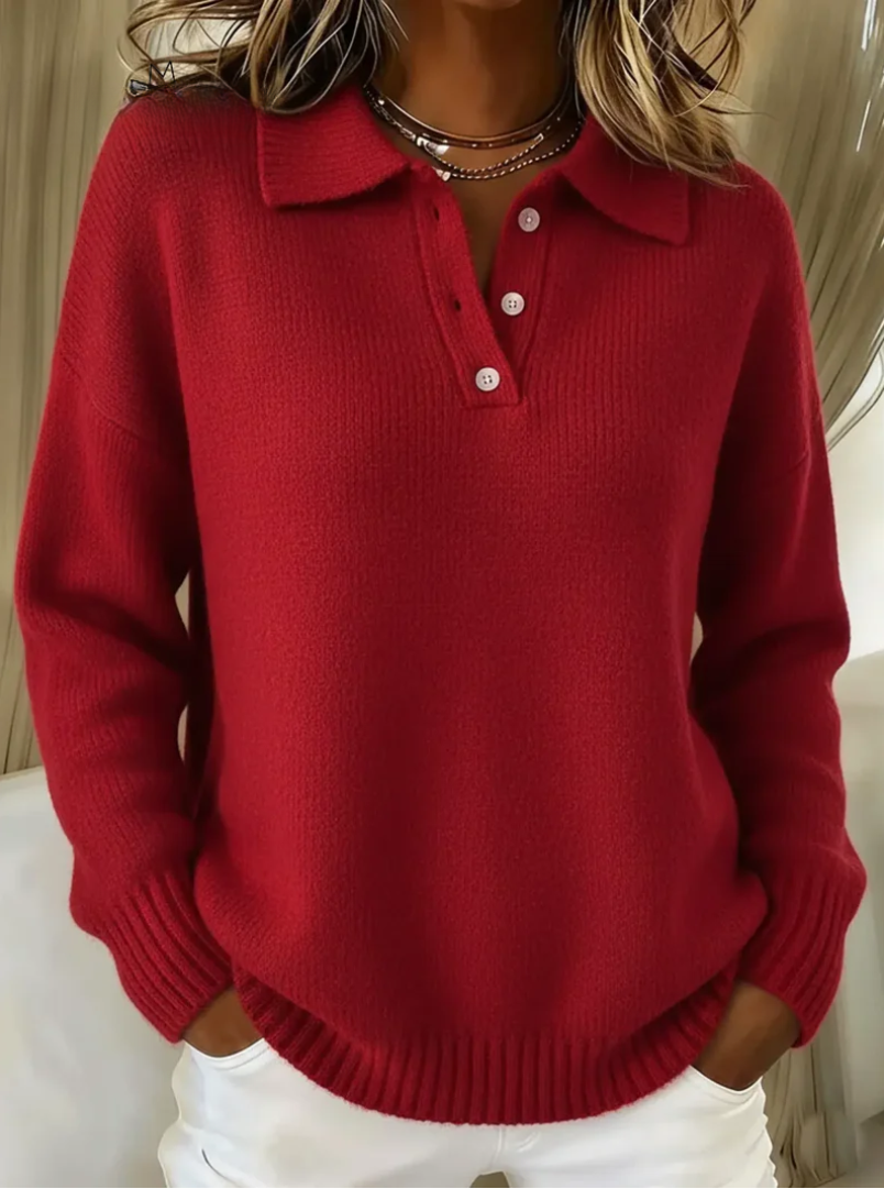 Hayden Nova | Soft Knit Polo Sweater