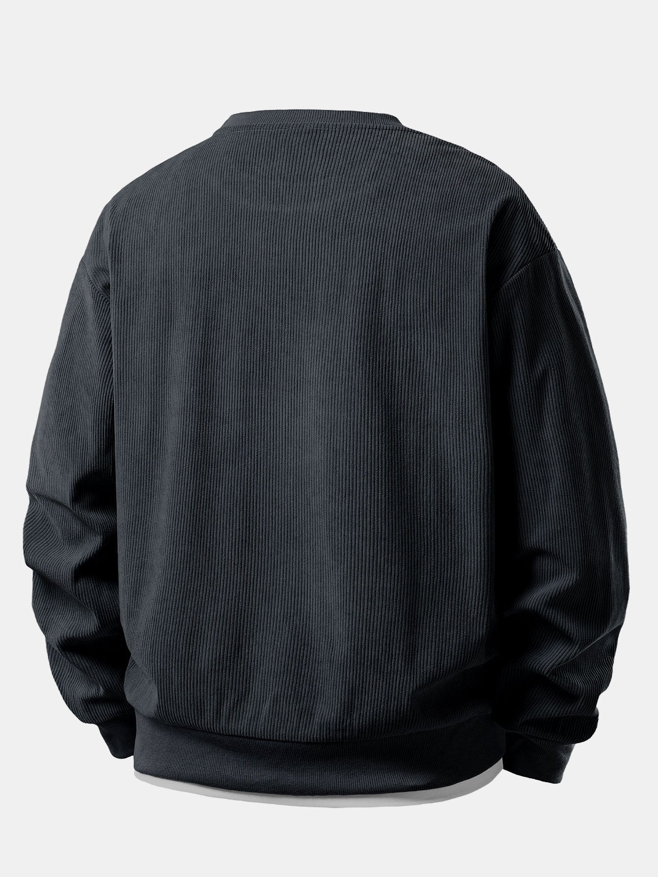 2 In 1 Crew Neck Stretch Corduroy Sweatshirt