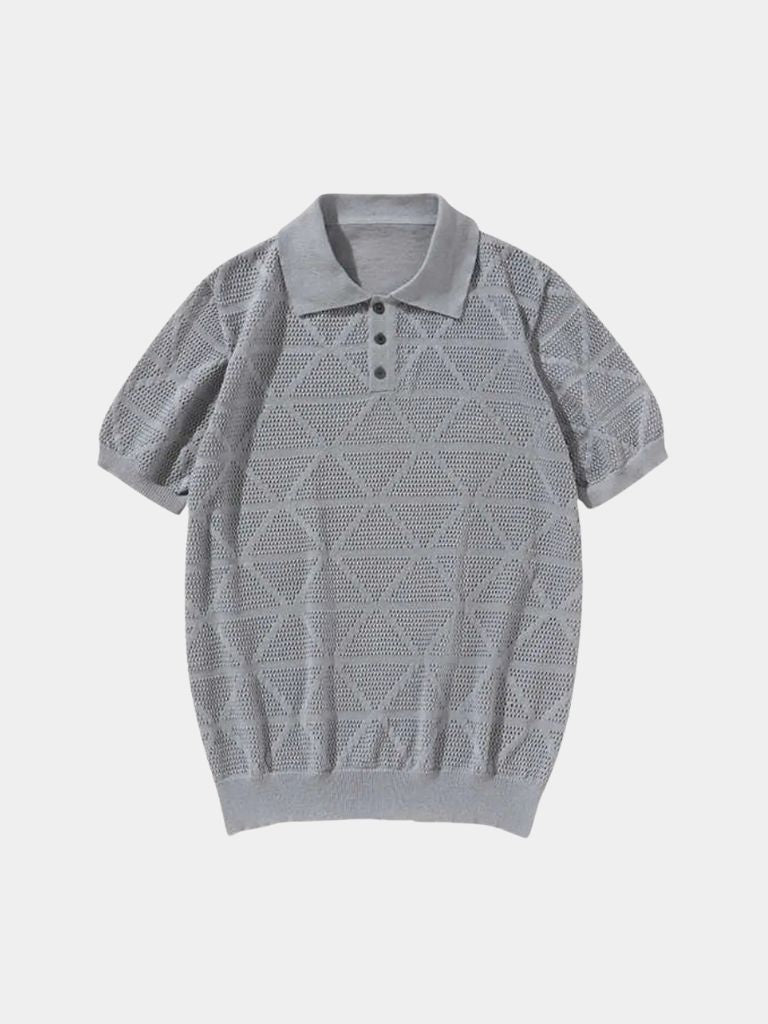 Woven Leather Polo
