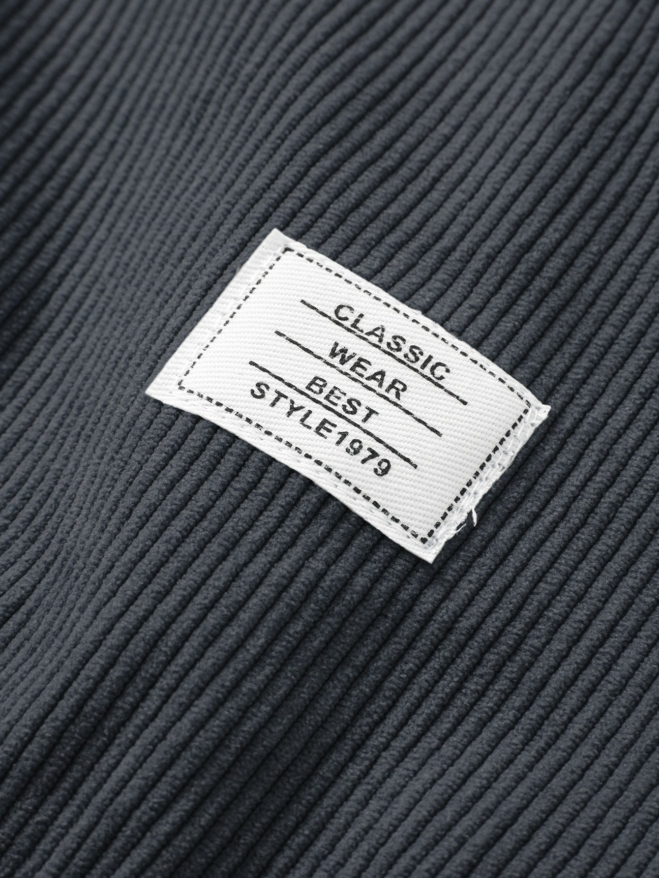 2 In 1 Crew Neck Stretch Corduroy Sweatshirt