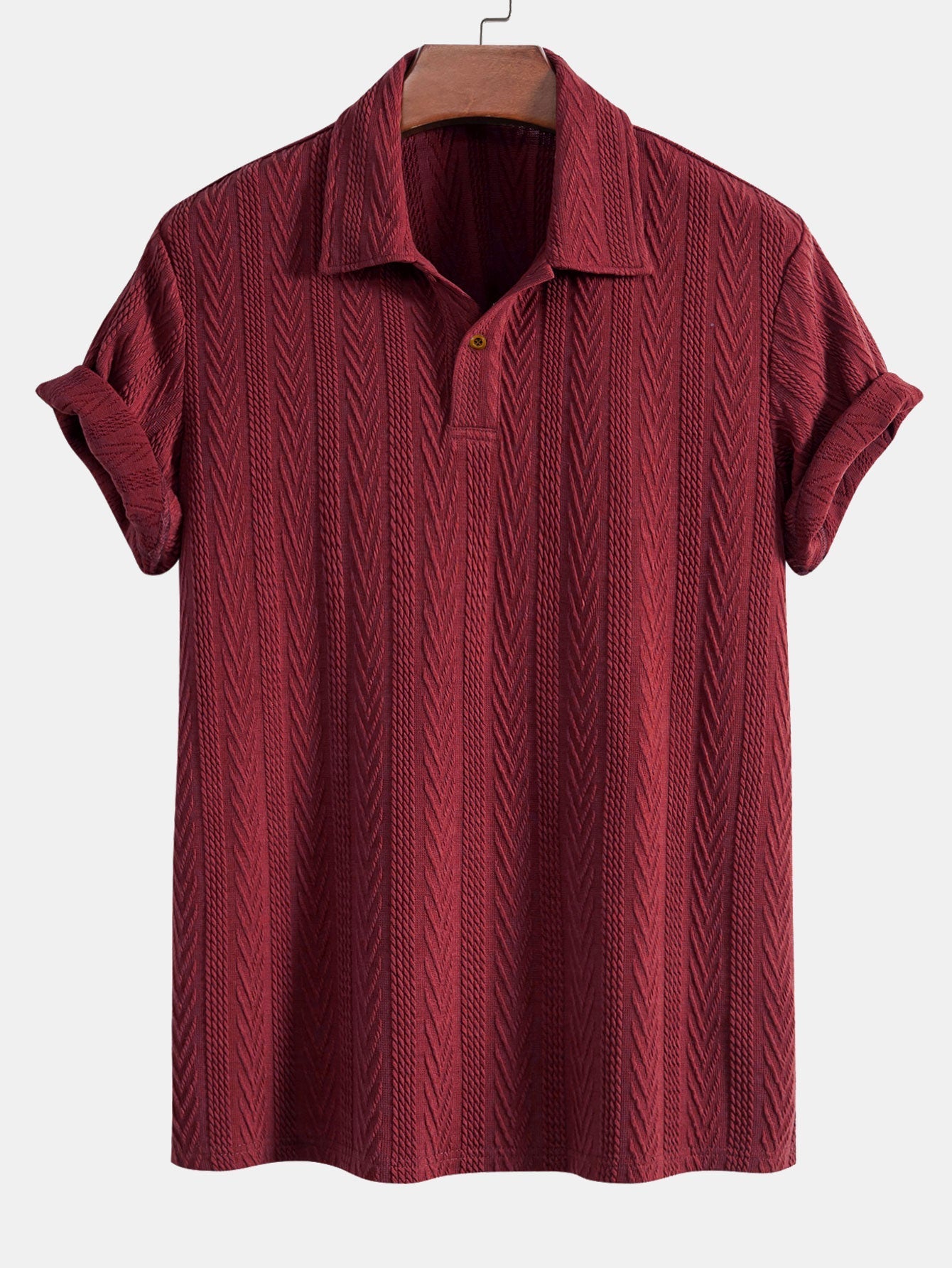 Short Sleeve Jacquard Polo